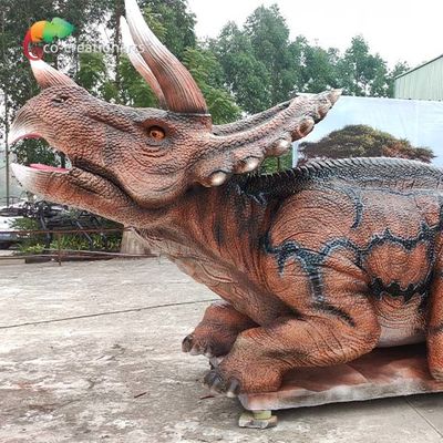 Modèle de Tricératops animatronique pour la décoration du parc à thème