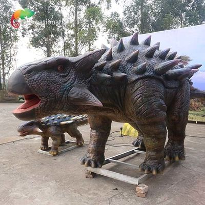 Ankylosaurus réaliste de dinosaure Animatronic grandeur nature imperméable de parc à thème pour le parc d'attractions