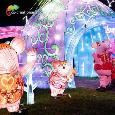 Lanternes chinoises de festival d'Ourdoor de longueur de la lumière 2m de LED pour l'exposition de Noël