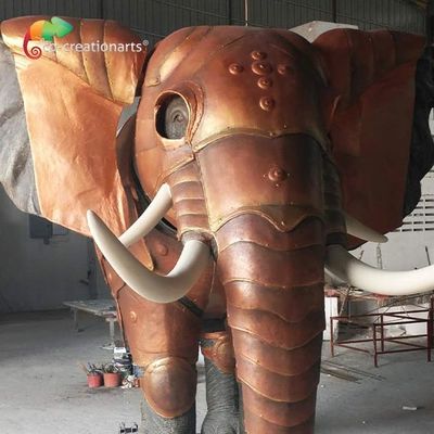 Un bon prix. Mall Decoration Custom Made Animatronics Fiberglass Elephant Statue 4.5 meters en ligne