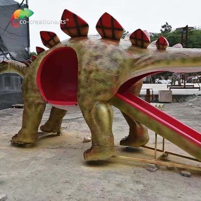 Un bon prix. Glissière adaptée aux besoins du client de Stegosaurus de fibre de verre de 6M Dinosaur Playground Equipment en ligne