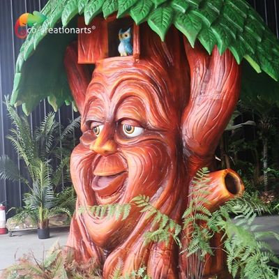 Le parc d'attractions a adapté la taille aux besoins du client parlante Animatronic de l'arbre 3m