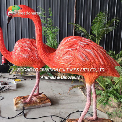 Animaux de simulation de flamants de taille réelle pour la décoration de parcs à thème