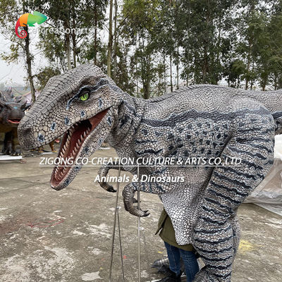 Costume de dinosaure Velociraptor animatronique portable: une attraction de performance réaliste pour des expositions interactives