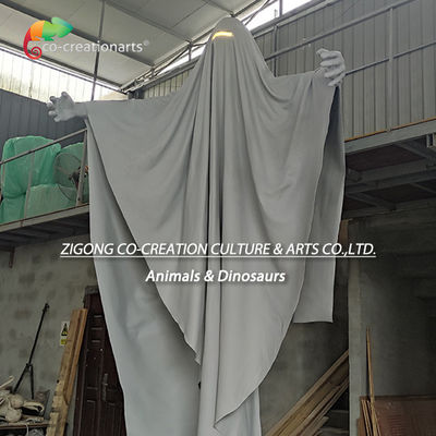 acheter Statue en fibre de verre d'une mystérieuse figure encapuchonnée avec front illuminé fabrication en ligne