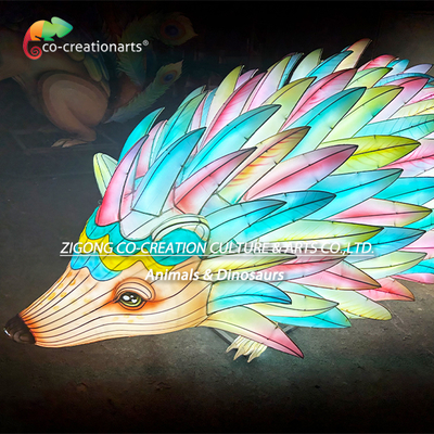 acheter Superbe grande lanterne artistique LED en forme de hérisson à pointes arc-en-ciel fabrication en ligne