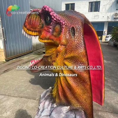 acheter T-Rex tête en fibre de verre Appel à la photo pour le dinosaure Mini-accessoires de golf Décoration du parc à thème fabrication en ligne