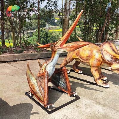 Un bon prix. Statue en fibre de verre 3D réaliste Des dinosaures en lutte avec des ptérosaures en ligne