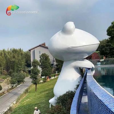 Un bon prix. Résistance aux intempéries Animatronic de statue de grenouille de fibre de verre de parc aquatique de thème en ligne