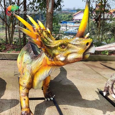 Un bon prix. Modèle grandeur nature Animatronic de Styracosaurus de statues de dinosaure de la fibre de verre 110VAC en ligne