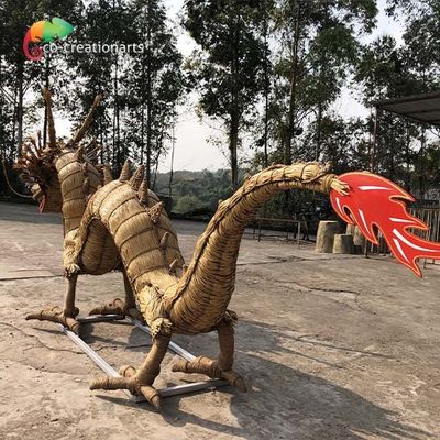 Un bon prix. Animatronique faite sur commande Straw Handmade Dragon de cadre en acier en ligne