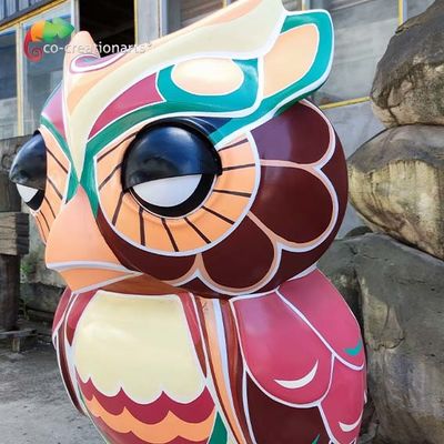 Un bon prix. statues animales de fibre de verre saine vivante de haute résistance allumant le hibou Animatronic en ligne