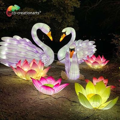 Un bon prix. Lanternes formées animales de festival de décoration de parc à thème de Cygnus chinois de lanternes en ligne