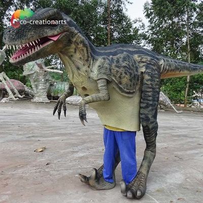 Un bon prix. Longueur du costume 4.5m de dinosaure de costume Animatronic de Raptor de lumière de LED vraie en ligne