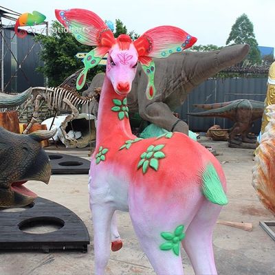 Un bon prix. Allumage des cerfs communs personnalisables de fibre de verre pour le parc à thème en ligne