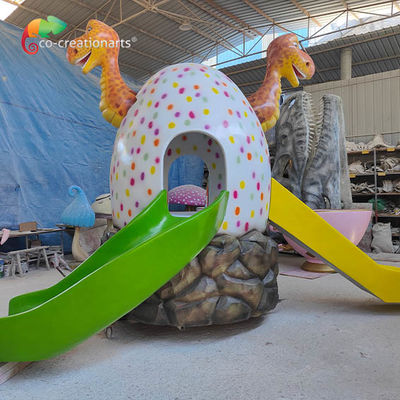 Un bon prix. Slide à œufs de dinosaure équipement de terrain de jeux en fibre de verre pour les enfants parc d'attractions en ligne